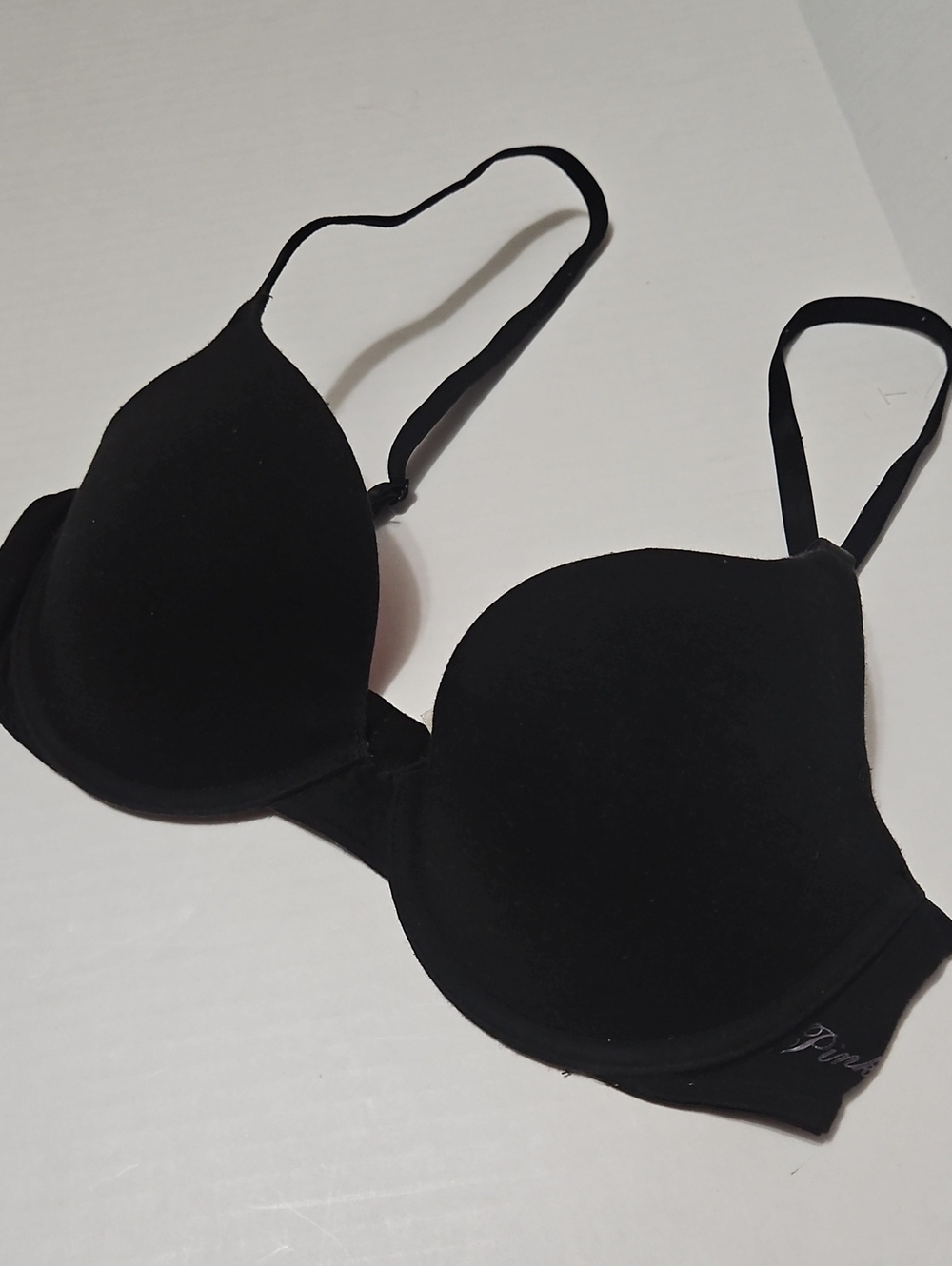PINK Victoria's Secret Black Padded Underwire Bra Size 34C